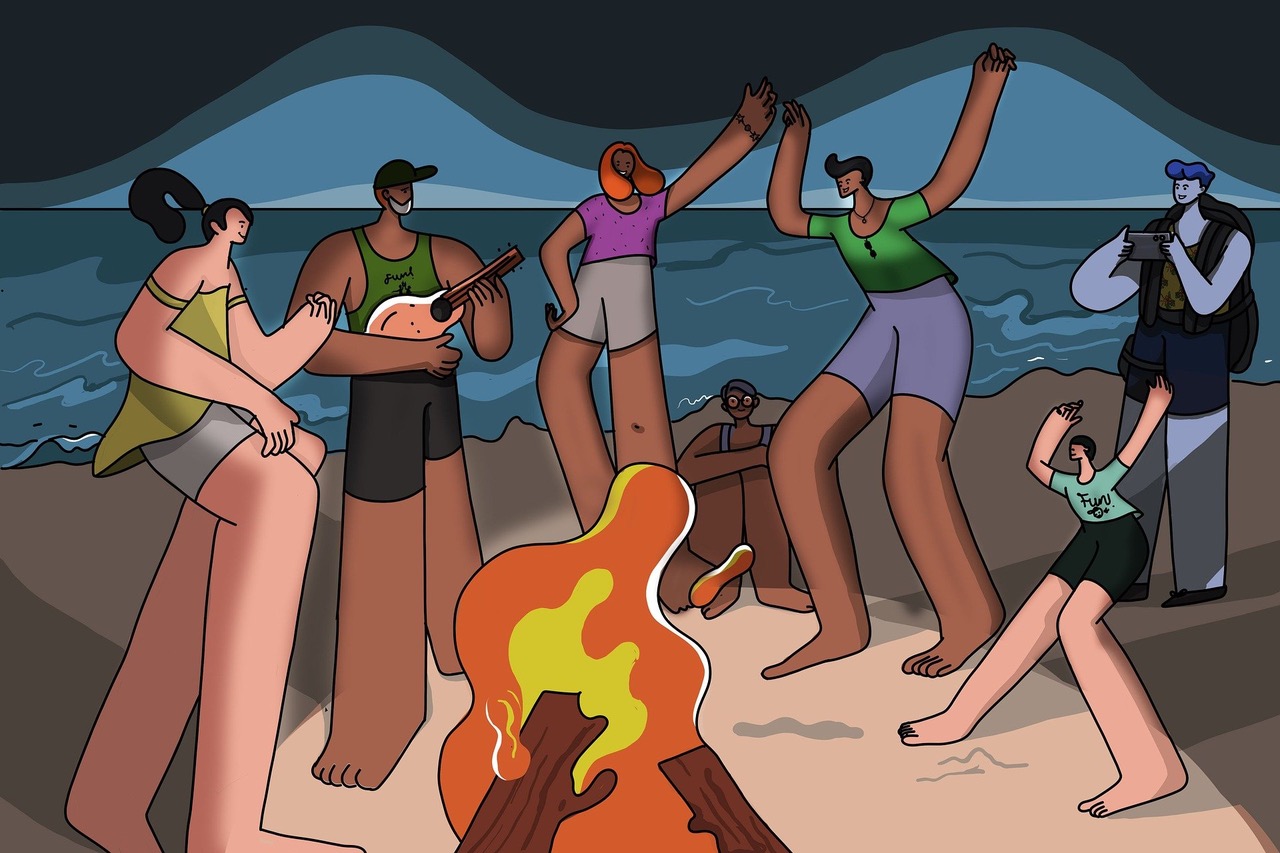 Tanze wild  lebe glücklich